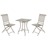 Kaemingk Toulouse Steel Outdoor Garden Furniture Bistro Set