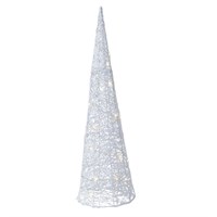 Kaemingk White Micro LED Cone Tree - 90cm with 40 LEDs Christmas Lights (485737)