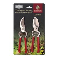 Kent & Stowe Traditional Bypass & Anvil Secateurs (70101500)