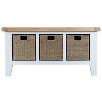 Interior Furniture - Wentworth Large Hall Bench White