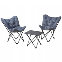 Koopman 2 Chairs & Table Camping Set Grey (FD9000060)