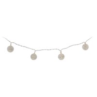 Koopman LED White Metal Balls Light Chain Battery Operated Christmas Lights (AX5100020)
