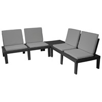 Koopman Molok Outdoor Garden Furniture Coffee Set Grey (042280190)