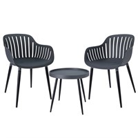 Koopman Recycled Garden Bistro Set Anthracite (LF2000070)