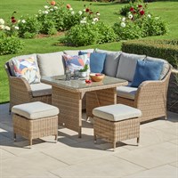 Leisuregrow Monte Carlo Sand Compact Dining Modular Outdoor Garden Furniture Set