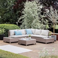 Leisuregrow Monte Carlo Sand Lounge Modular Outdoor Garden Furniture Set