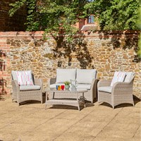 Leisuregrow Monte Carlo Sand Lounge Outdoor Garden Furniture Set