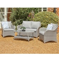 Leisuregrow Monte Carlo Stone Lounge Outdoor Garden Furniture Set