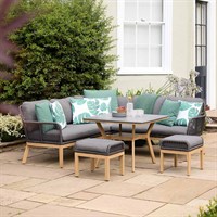 Leisuregrow Peru Compact Modular Outdoor Garden Furniture Dining Set