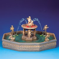 Lemax Lighted Village Square Fountain Christmas Table Piece (14663-UK)