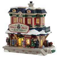 Lemax Holly Jolly Junction LED Christmas Building with Adaptor (45274-UK)