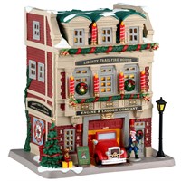 Lemax Liberty Trail Fire House LED Christmas Building with Adaptor (45273-UK)