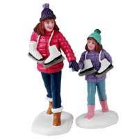 Lemax Skating Sisters - Set of 2 Christmas Figurines (42324)