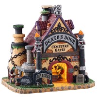 Lemax Spooky Town Death's Door Cemetery Gates LED Halloween Building With Adaptor (05614-UK)