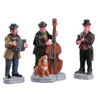 Lemax Streetside Trio - Set of 3 Christmas Figurines (52035)
