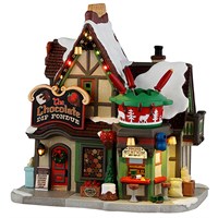 Lemax The Chocolate Dip Fondue LED Christmas Building with Adaptor (55355-UK)