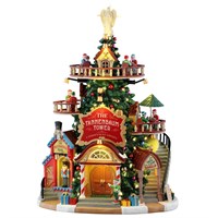 Lemax The Tannenbaum Tower Christmas Shops Battery Operated LED Christmas Building (55311)