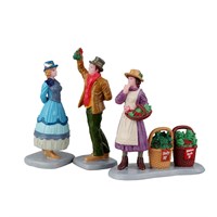 Lemax Under The Mistletoe Set Of 2 Christmas Figurines (72550)
