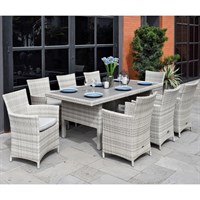 Lifestyle Garden Aruba 8 Seat Rectangular Outdoor Garden Furniture Dining Set
