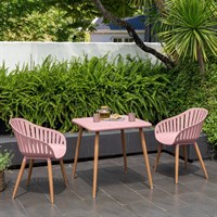 Lifestyle Garden Nassau 2 Seat Bistro Outdoor Garden Furniture Set Peony