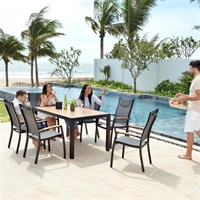 Lifestyle Garden Panama 6 Seat Outdoor Garden Furniture Rectangular Dining Set
