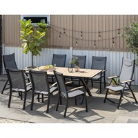 Lifestyle Garden Panama 8 Seat Mixed Outdoor Garden Furniture Rectangular Dining Set