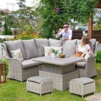Lifestyle Garden Samoa Casual Corner Outdoor Garden Furniture Dining Set