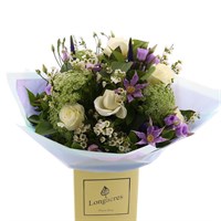 Lilac and White Hand Tied Floral Spring Bouquet
