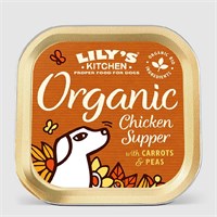 Lily's Kitchen Organic Chicken Supper Wet Dog Food Tray 150g