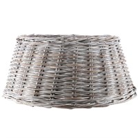 Christmas Tree Wicker Skirt, Woven Wicker & White Wash
