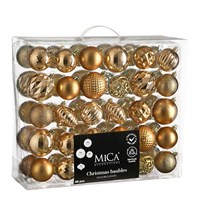 Mica Copper Unbreakable Mixed Christmas Bauble (60 Pack of 7cm) (1182025)