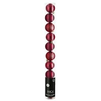 Mica Dark Red Unbreakable Christmas Baubles (10 Pack of 6cm) (1182035)