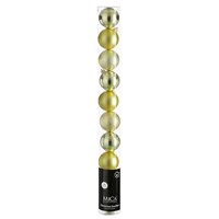 Mica Light Green Unbreakable Christmas Baubles (10 Pack of 6cm) (1182041)