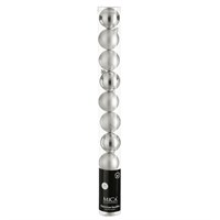 Mica Silver Unbreakable Christmas Baubles (10 Pack of 6cm) (1182032)