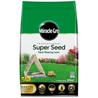 Miracle-Gro Professional Super Seed Hard Wearing Lawn Grass Seed 6kg Bag (121071)