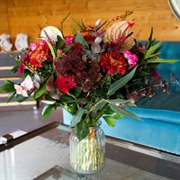 Mulberry Midnight Autumn Floral Hand Tied Bouquet