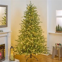 National Tree 2.25m (7.5ft) Greensburg Fir Pre Lit Artificial Christmas Tree (PEGR-307DB-75)