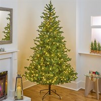 National Tree 2.25m (7.5ft) Hartford Fir Pre Lit Artificial Christmas Tree (PEHRT-307LB-75)
