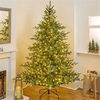 National Tree 2.25m (7.5ft) Jamestown Fir Pre Lit Artificial Christmas Tree (PEJT-307DB-75)