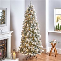 National Tree 2.28m (7.5ft) Frosted Calgary Pre Lit Artificial Christmas Tree (CAG8-304LB-7)