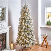 National Tree 2.2m (7.2ft) Frosted Calgary Pre Lit Artificial Christmas Tree (CAG8-304LB-75)