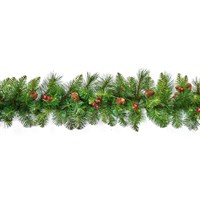 National Tree 2.7m (9ft) Berry & Cone Artificial Christmas Garland (ED2-53-9B)