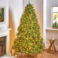 National Tree 2.7m (9ft) Newberry Spruce Pre Lit Artificial Christmas Tree (PEND2-300LB-90)