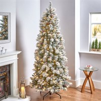 National Tree 2m (6.5ft) Frosted Calgary Pine Pre Lit Artificial Christmas Tree (CAG8-304LB-65)