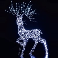 Noma 1.4m White Flexi Richmond Stag Christmas Light Up Decoration (2525008)