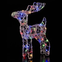 Noma 17cm Spun Acrylic Multi Colour Grazing Deer Christmas Light Up Decoration (5525015)