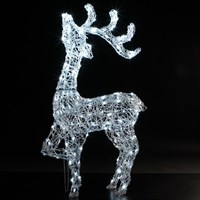 Noma 1m Blenheim Acrylic Light Up Christmas Stag with 160 LEDs Spun (2522107)