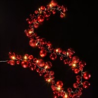 Noma 20 Led 2.2m Red Bauble Cluster Light Up Christmas Garland (5723003)