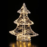 Noma 20cm Spun Acrylic Warm White Christmas Tree Light Up Decoration (5525012)