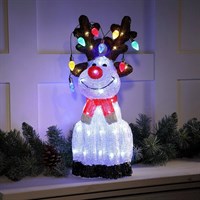 Noma 54cm Acrylic Christmas Light Decoration Reindeer With String Lights (6920318)
